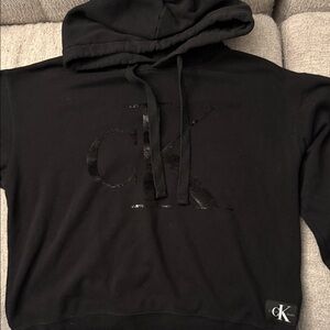 Calvin Klein Black CK Logo Pullover Hoodie